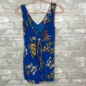 Band of Gypsies Blue Floral Romper